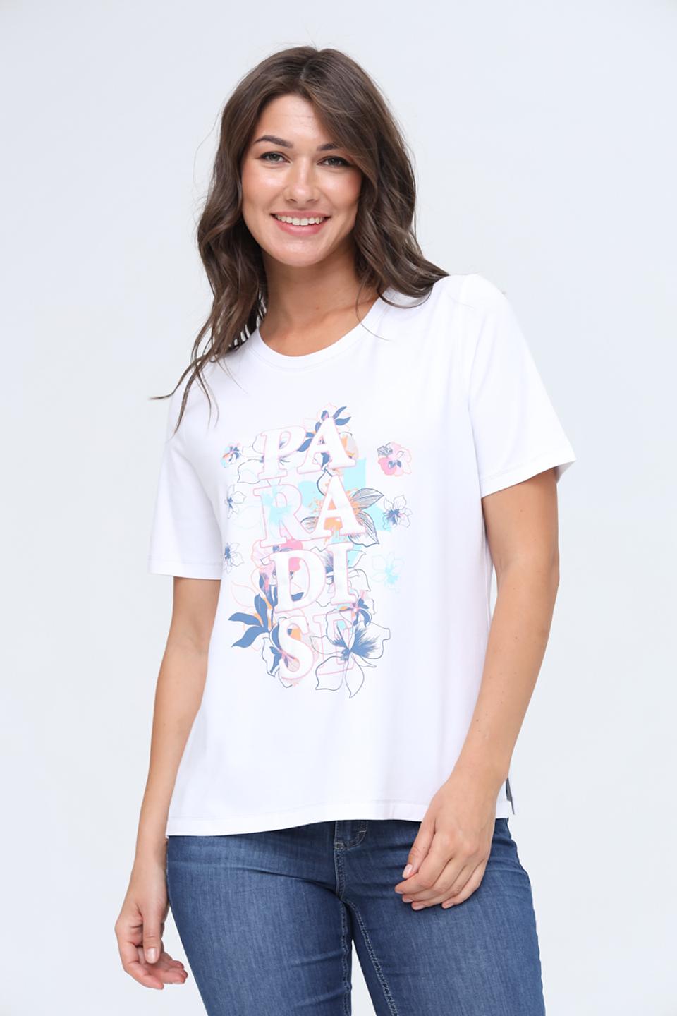 Футболка Thomas Rabe с принтом белая