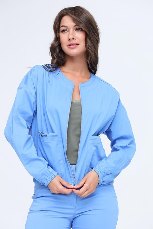 Жакет Lecomte голубой приталенный