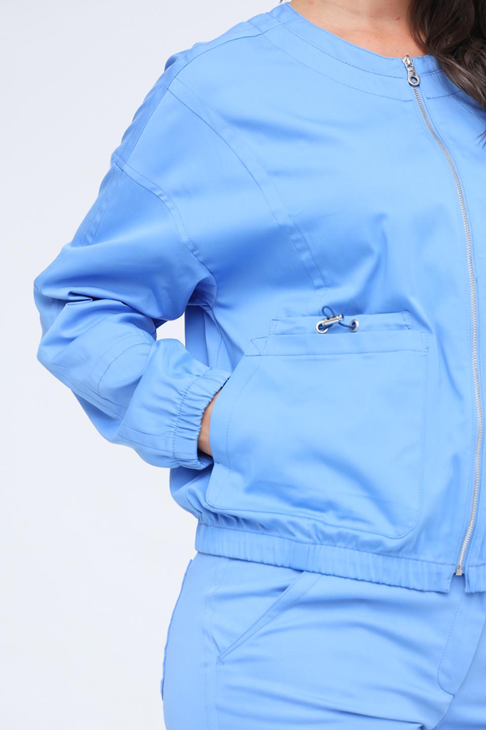 Жакет Lecomte голубой приталенный