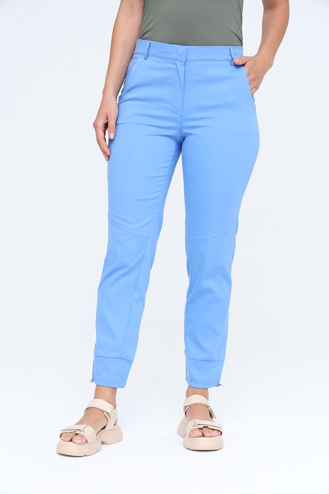 Брюки Lecomte голубые приталенные