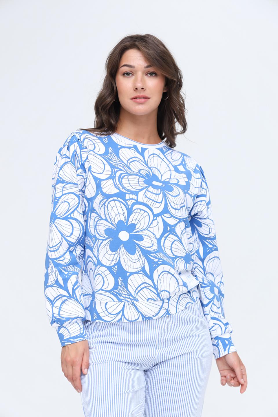 Лонгслив Lecomte с цветочным принтом