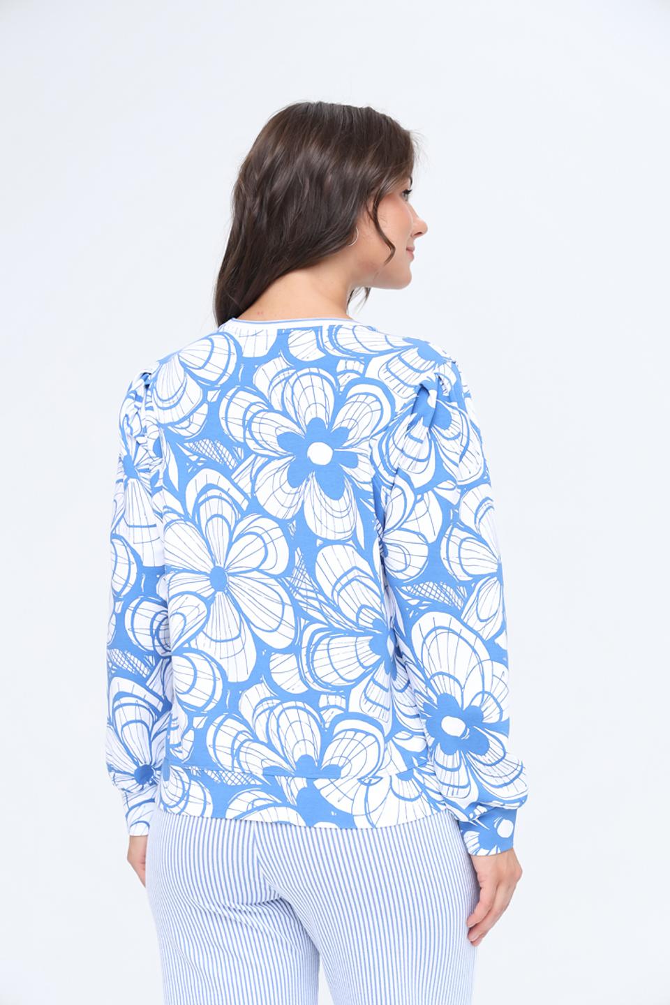 Лонгслив Lecomte с цветочным принтом