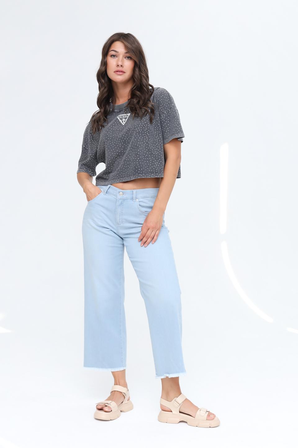 Футболка Guess с логотипом серая