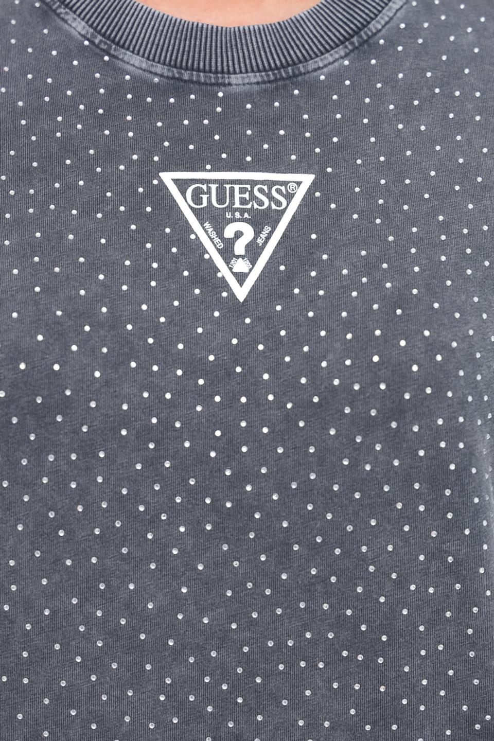 Футболка Guess с логотипом серая