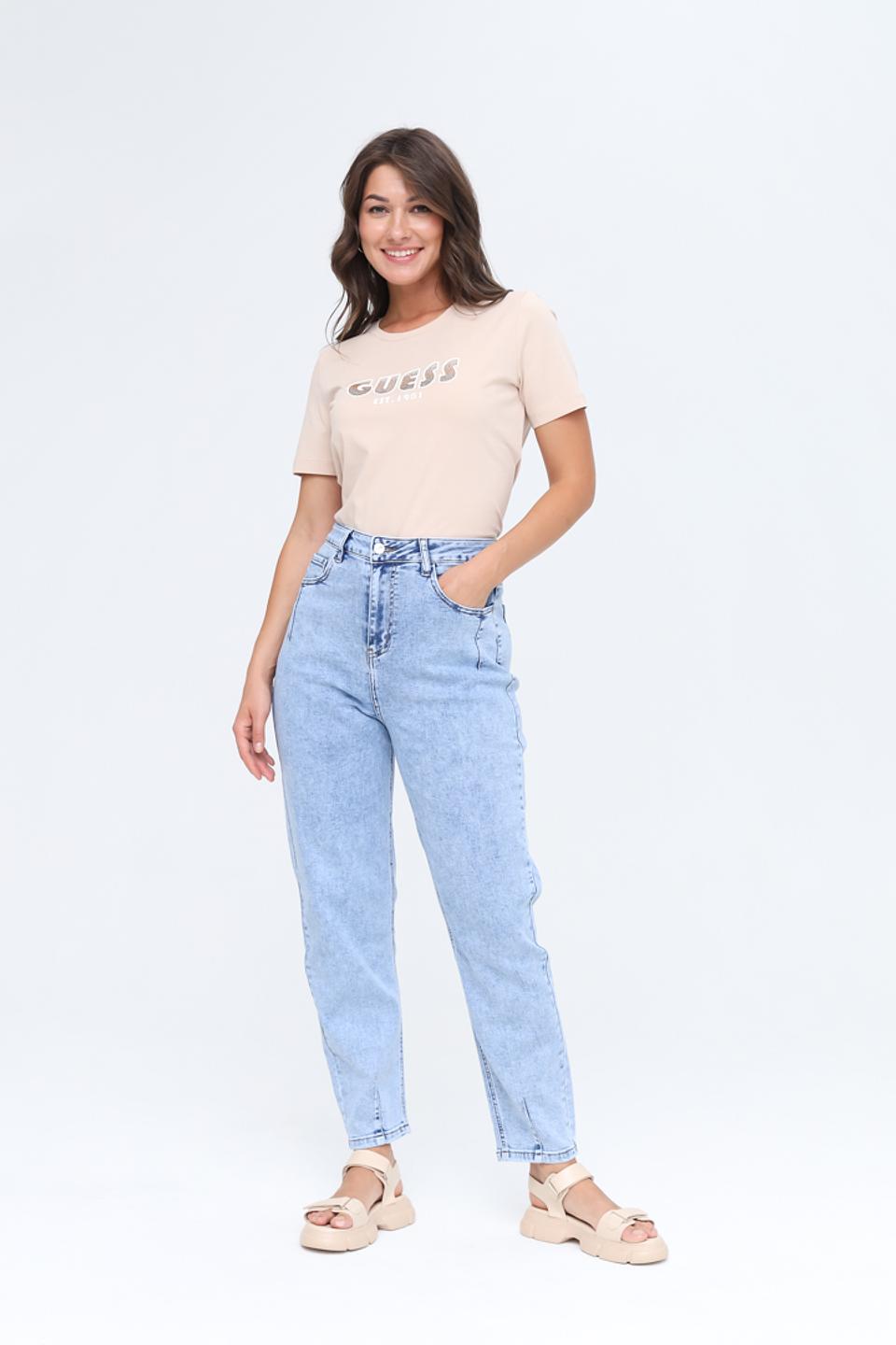 Футболка Guess логотип бежевый