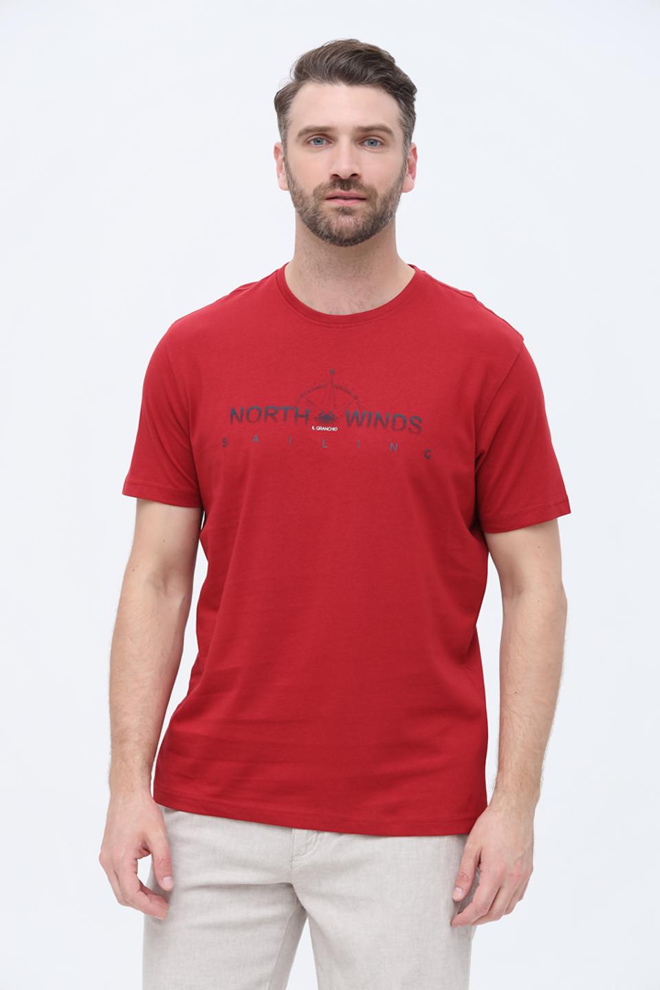 Футболка Granchio с принтом красный