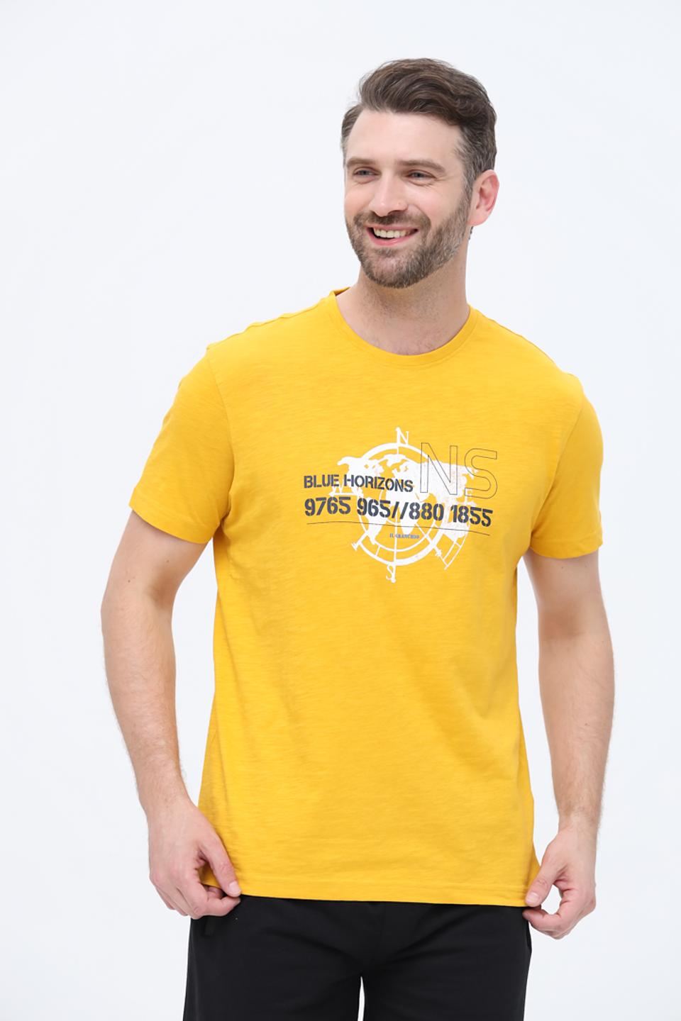 Футболка Granchio с принтом жёлтый