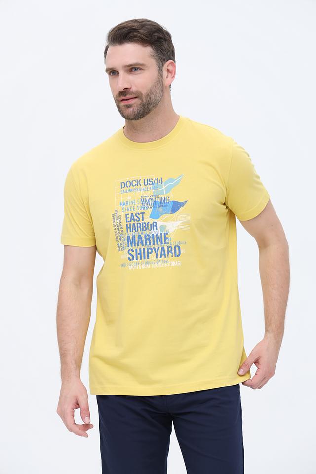 Футболка Sea Barrier с принтом жёлтая