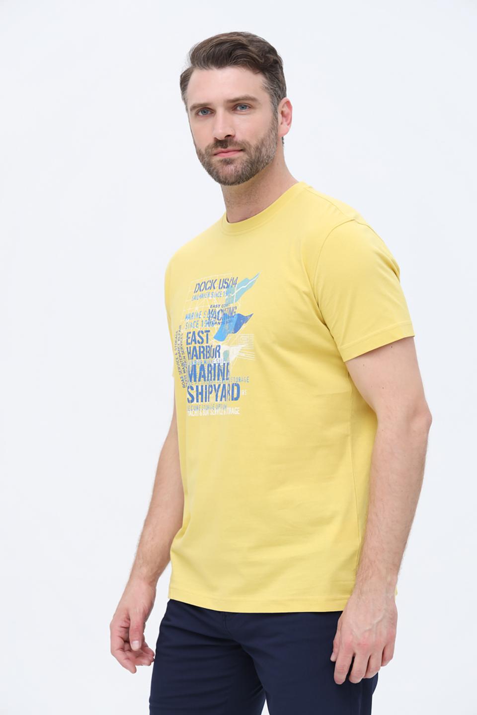 Футболка Sea Barrier с принтом жёлтая