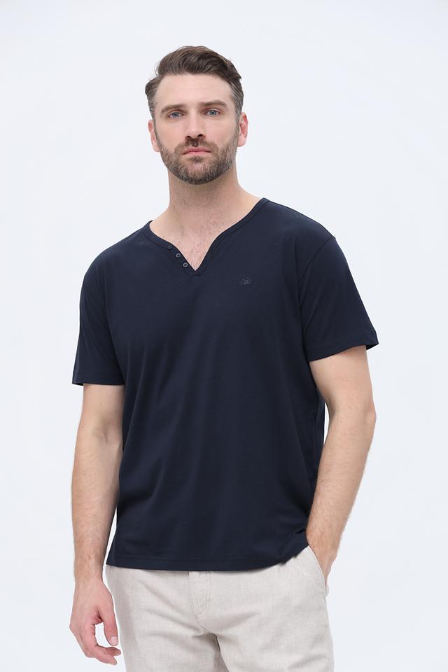 Футболка Granchio V-образный вырез темно-синий