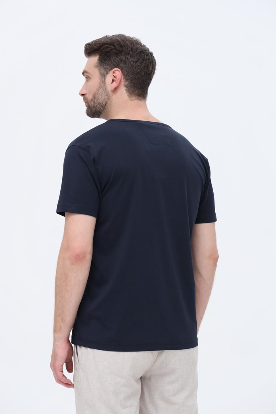 Футболка Granchio V-образный вырез темно-синий