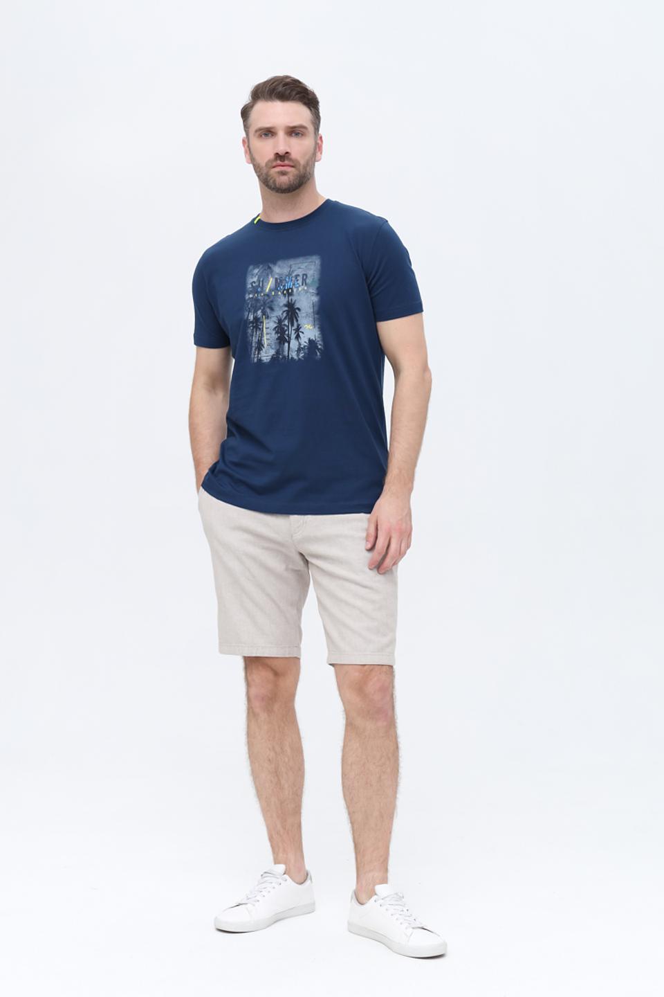 Футболка Sea Barrier с принтом синяя