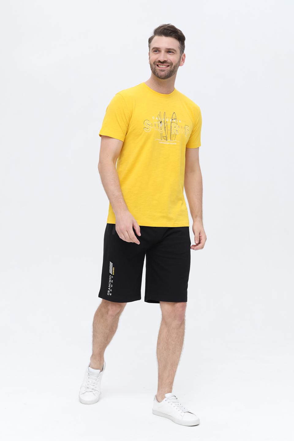 Футболка Granchio жёлтая с принтом