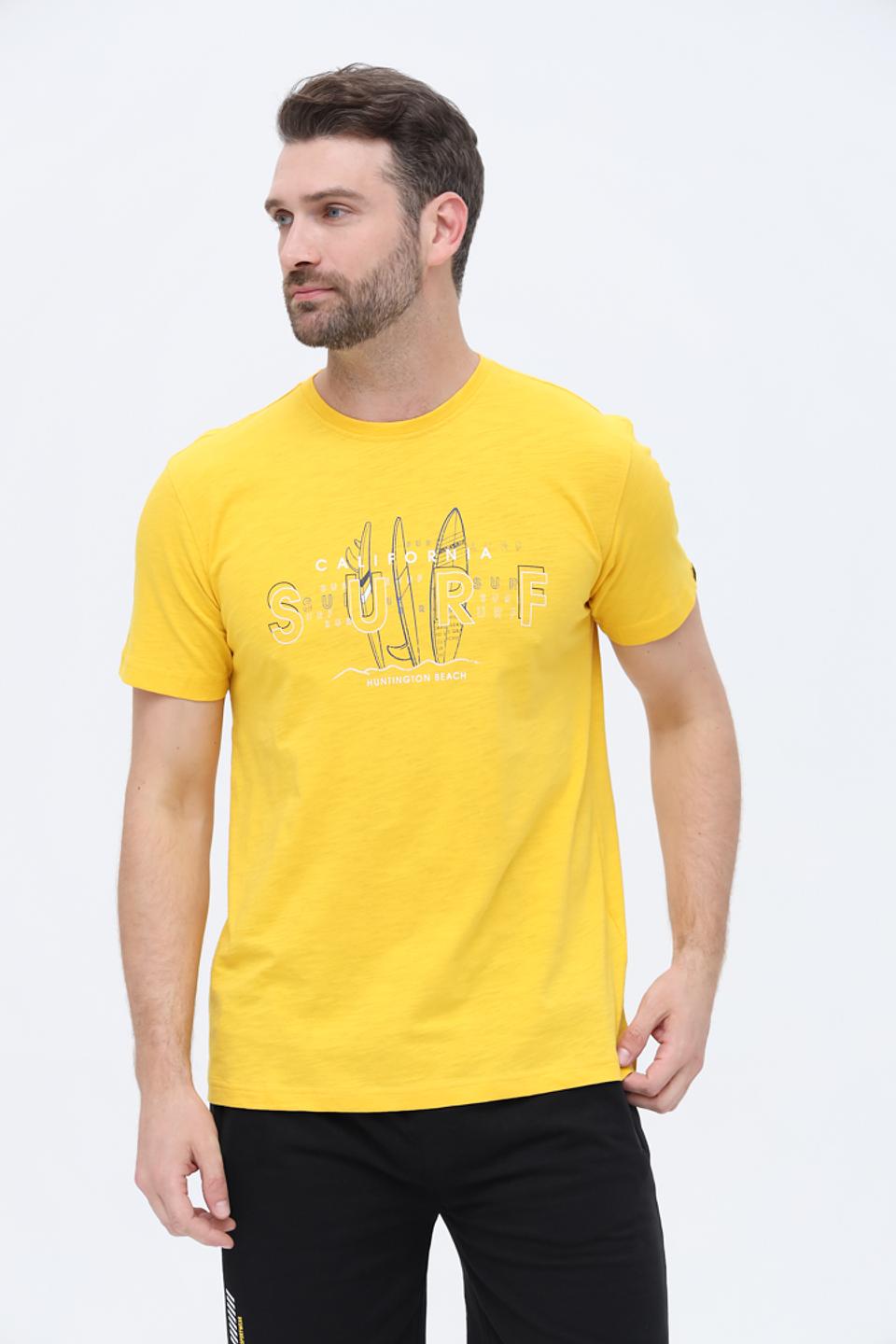 Футболка Granchio жёлтая с принтом