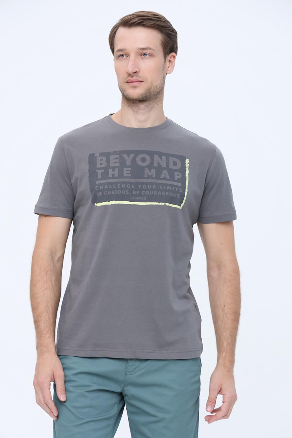 Футболка Lerros с принтом серая