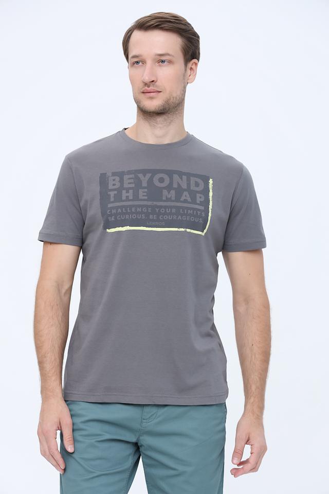 Футболка Lerros с принтом серая