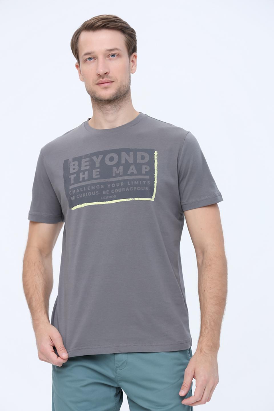 Футболка Lerros с принтом серая