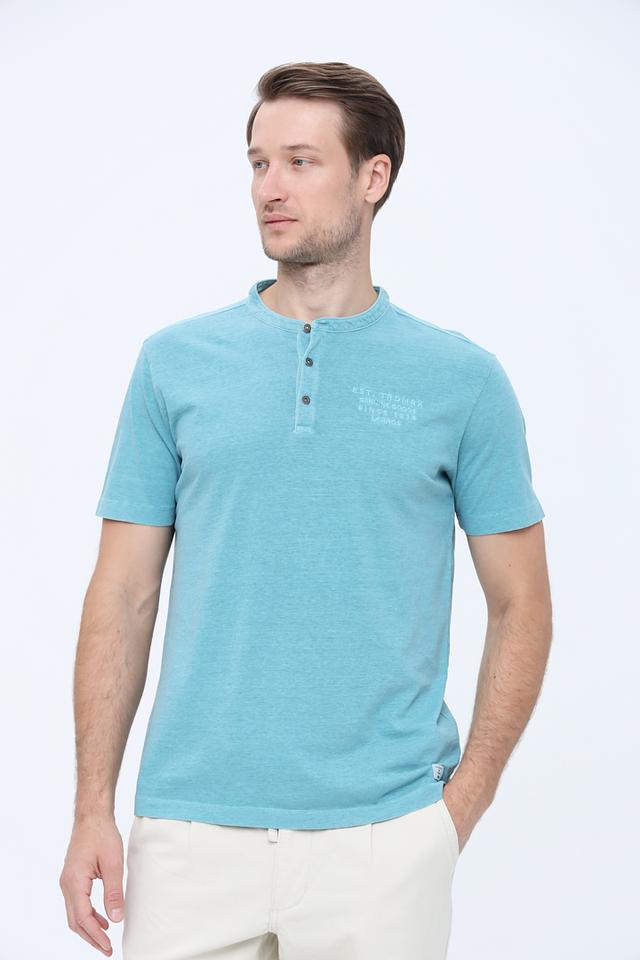 Футболка Lerros с планкой бирюзовая