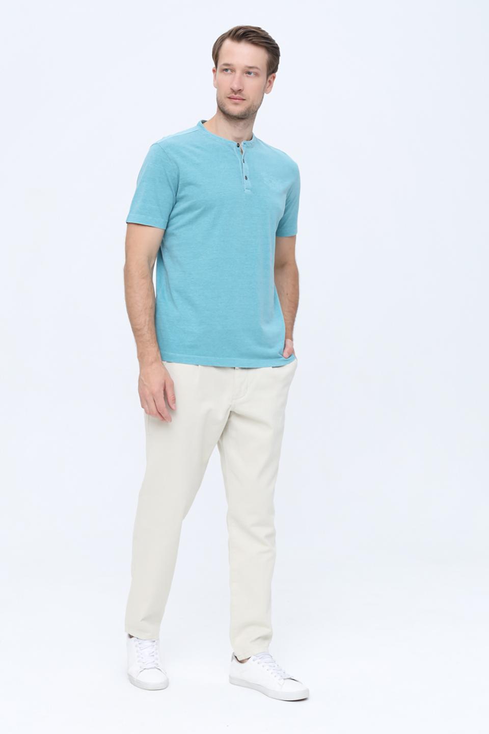 Футболка Lerros с планкой бирюзовая