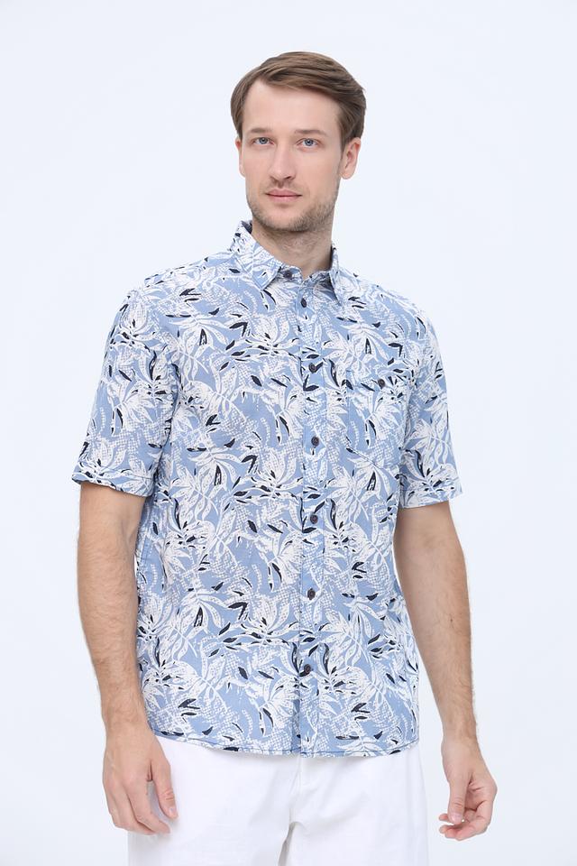 Рубашка кр Tom Tailor с тропическим принтом