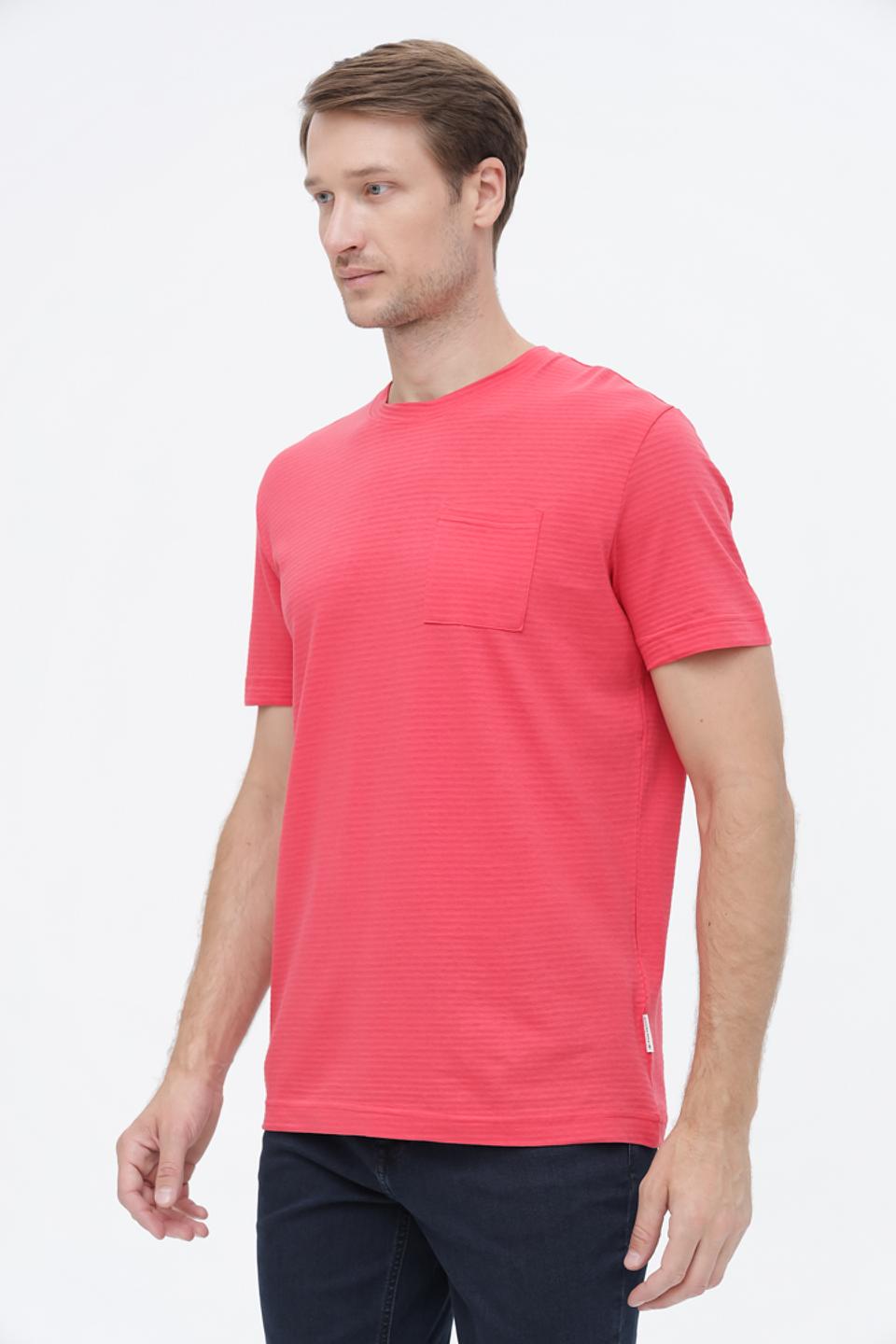 Футболка Tom Tailor коралловая с карманом