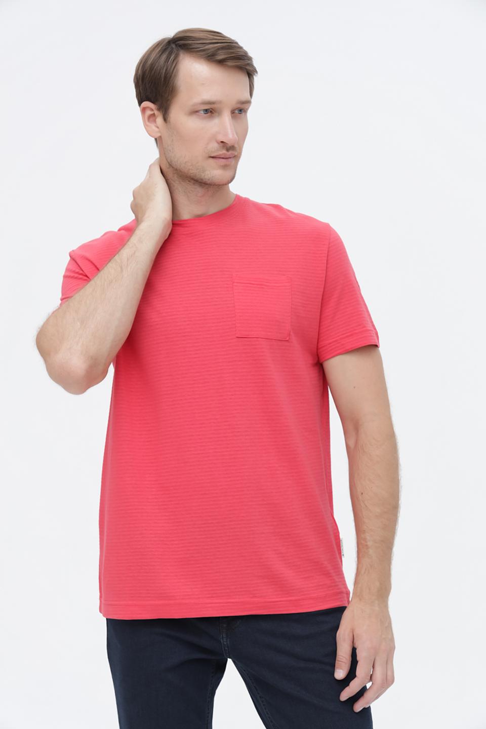 Футболка Tom Tailor коралловая с карманом