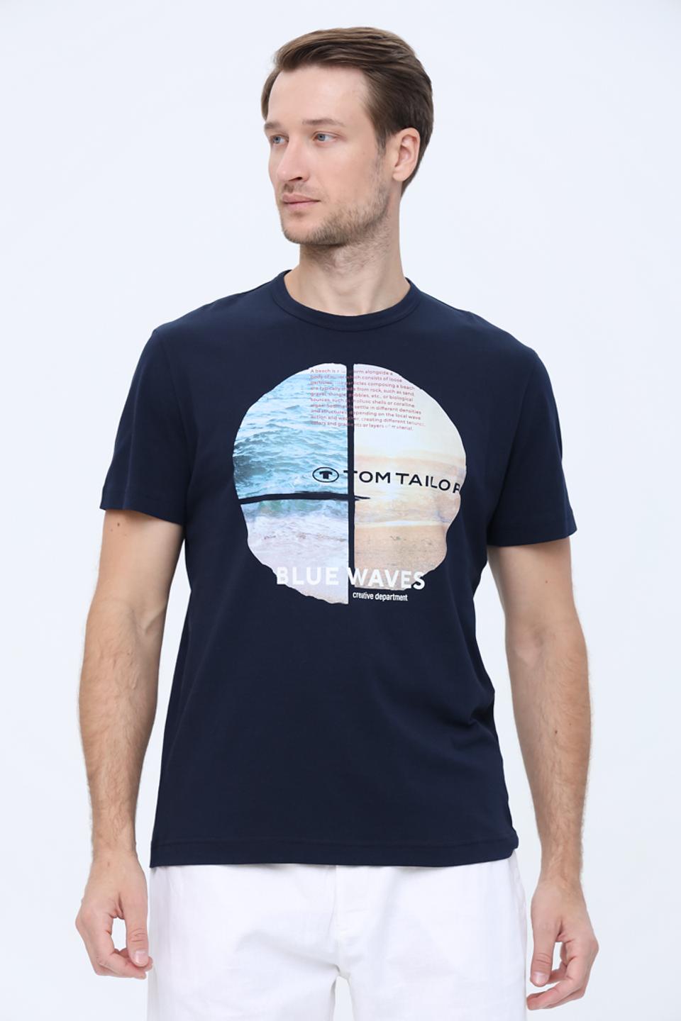 Футболка Tom Tailor с принтом Blue Waves