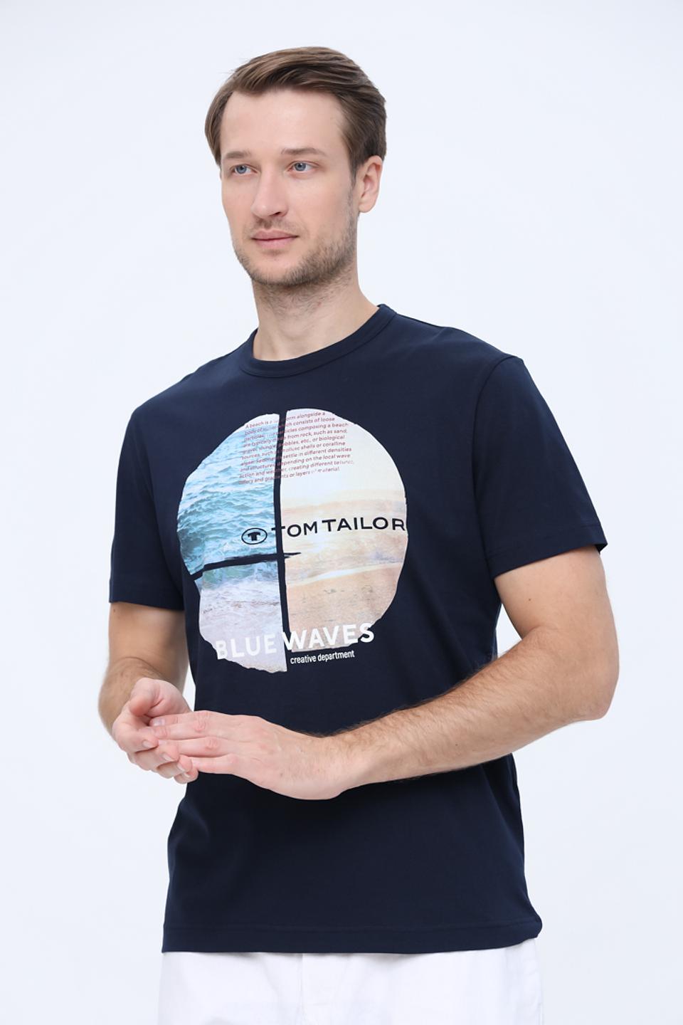 Футболка Tom Tailor с принтом Blue Waves