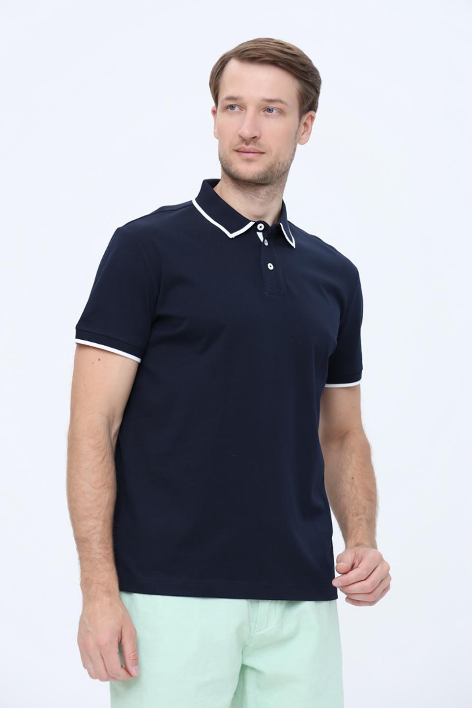 Поло Tom Tailor с белой отделкой