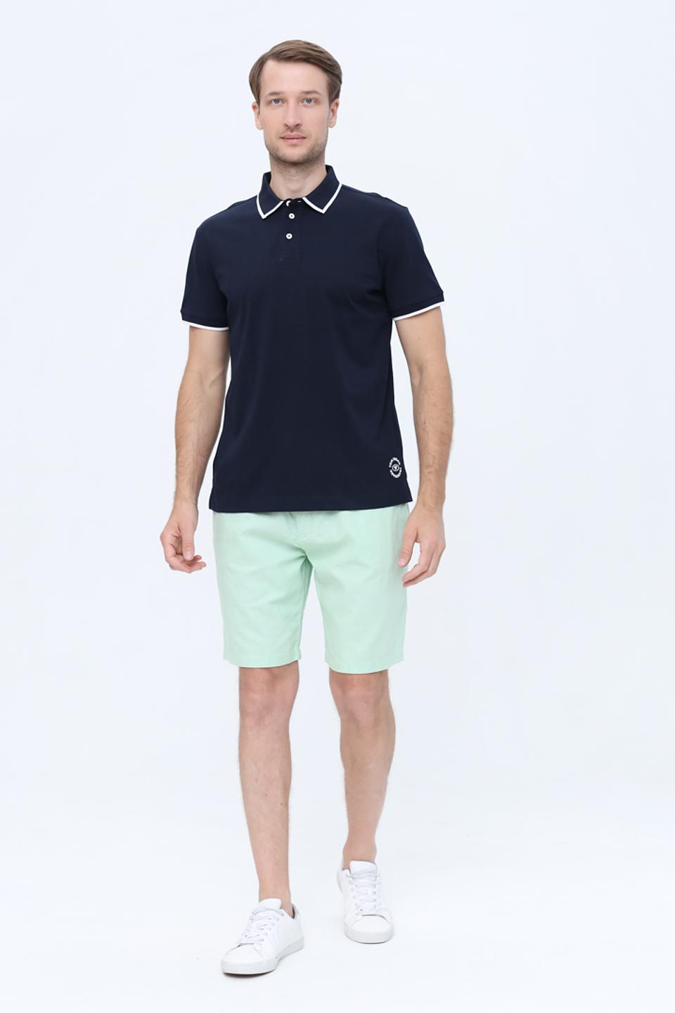 Поло Tom Tailor с белой отделкой