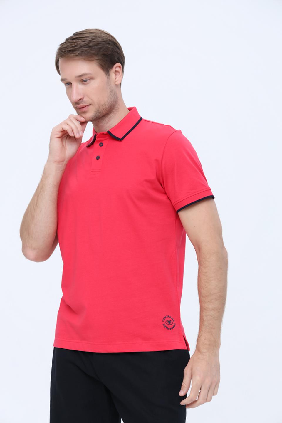 Поло Tom Tailor малиновое