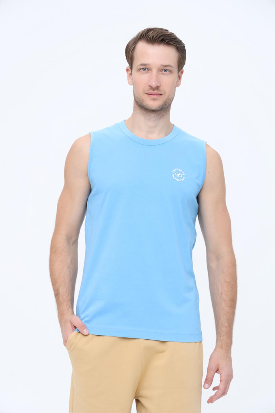 Футболка-майка Tom Tailor голубая