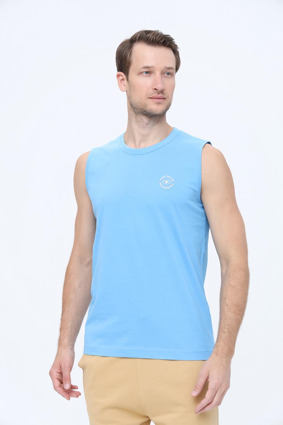 Футболка-майка Tom Tailor голубая