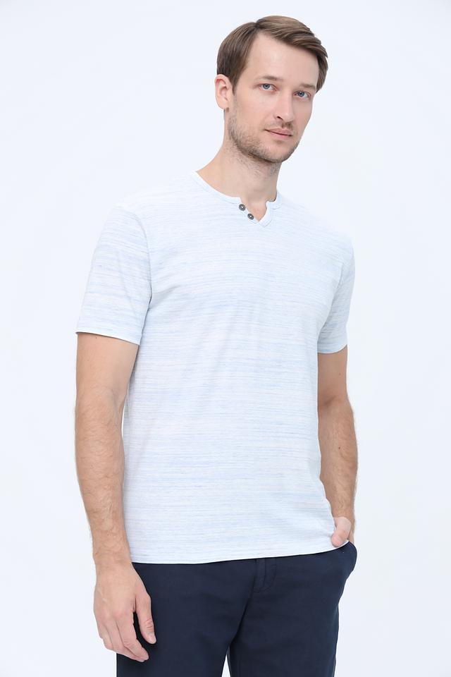 Футболка Pioneer мужская с планкой голубая