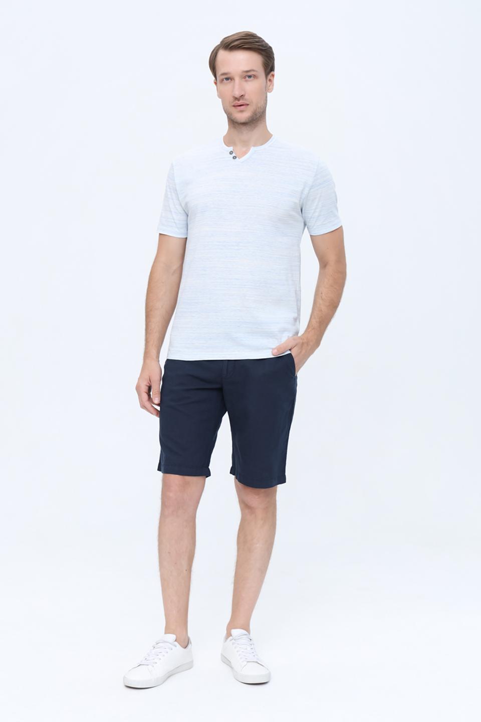 Футболка Pioneer мужская с планкой голубая