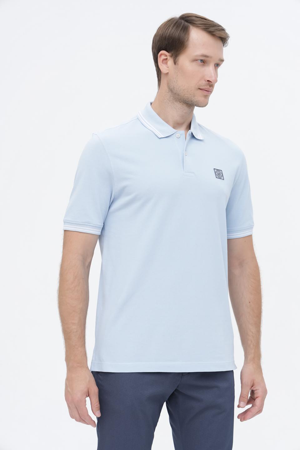 Поло Bugatti голубое