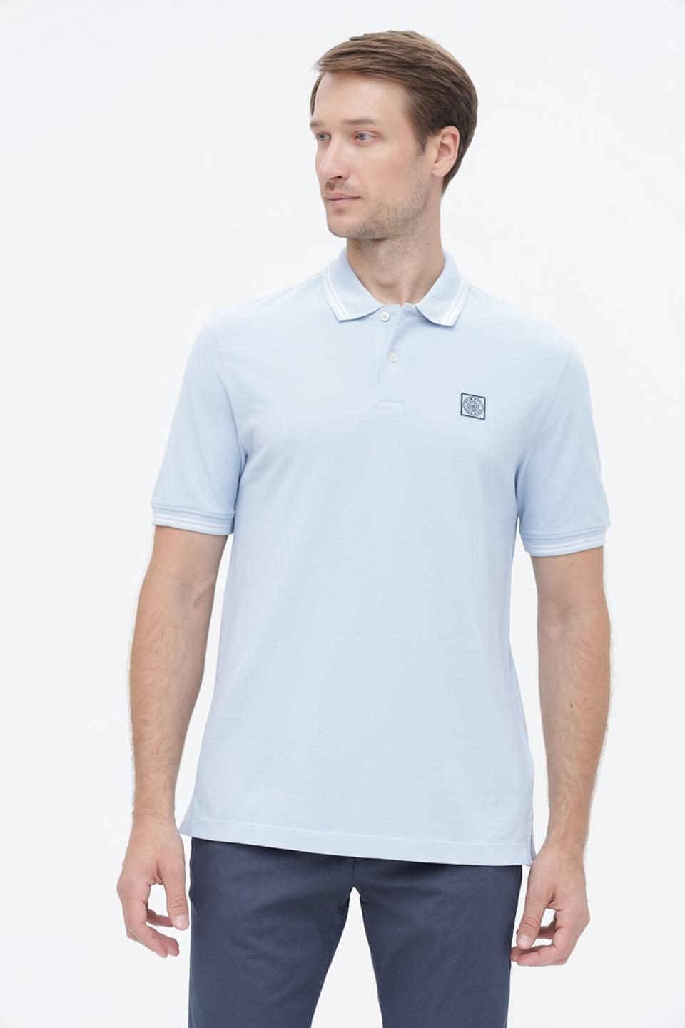 Поло Bugatti голубое