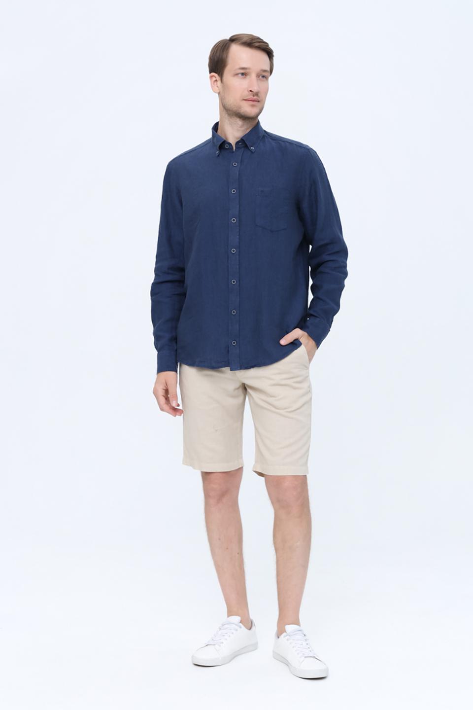 Рубашка Casa Moda men синяя лён