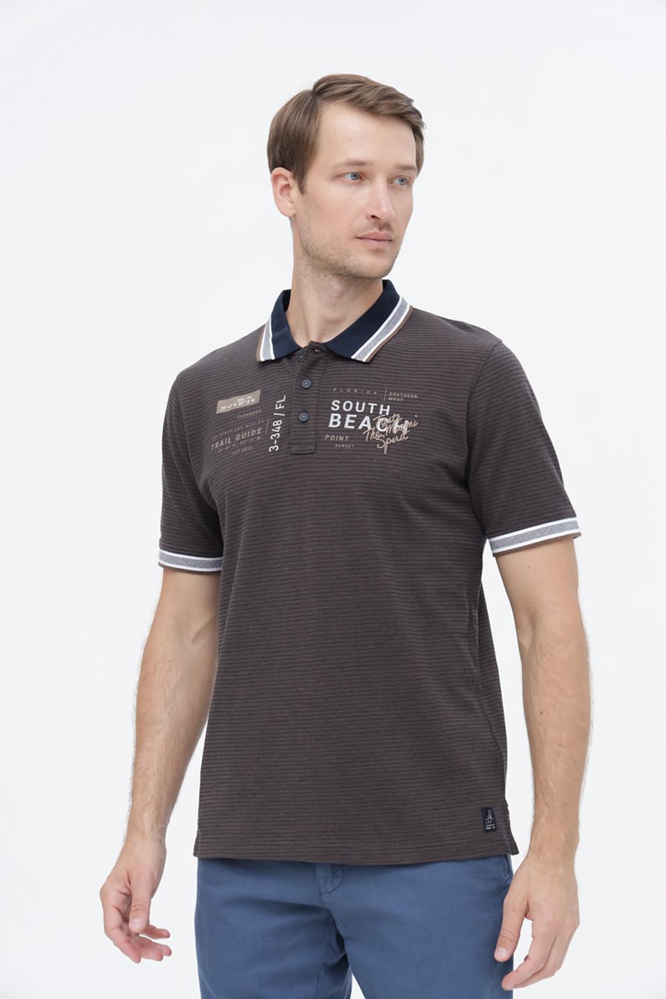 Поло Casa Moda с логотипом графит