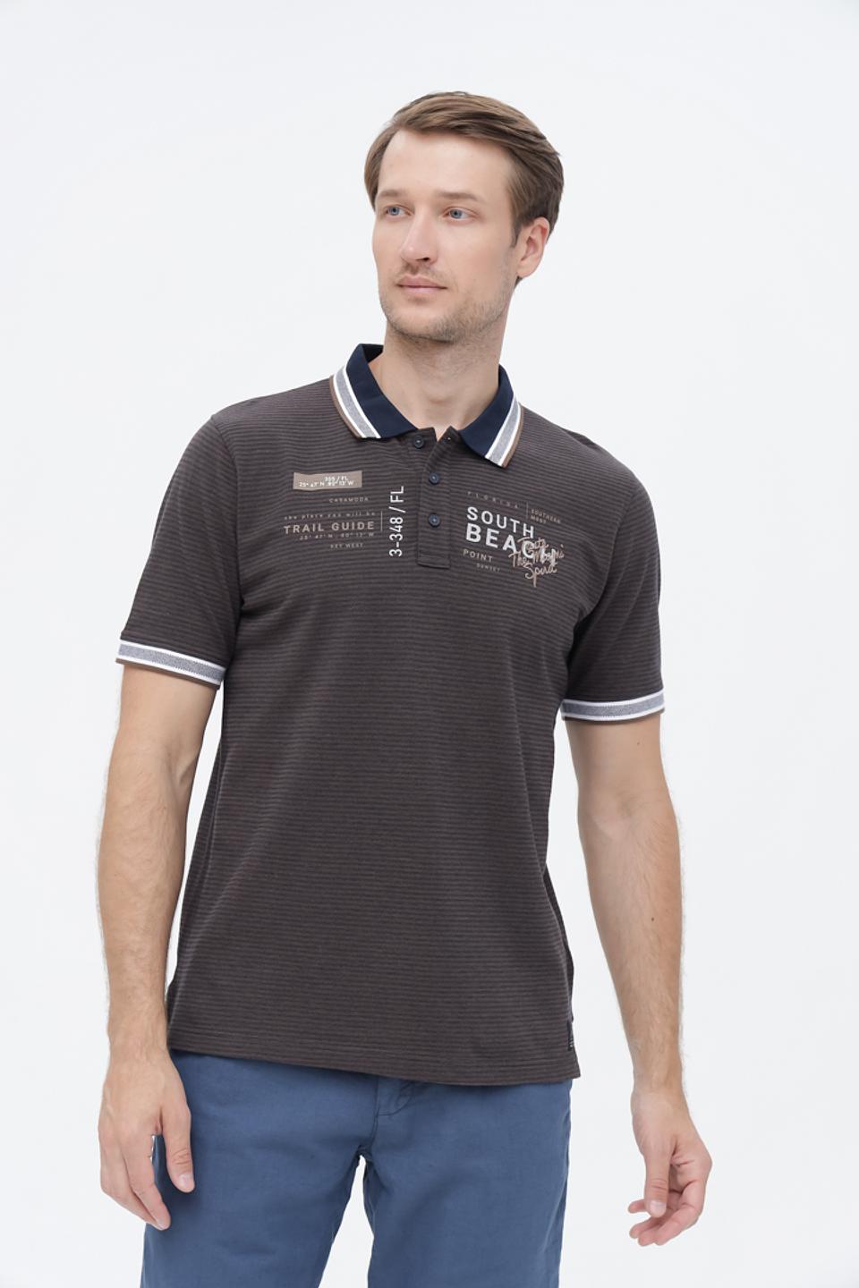 Поло Casa Moda с логотипом графит