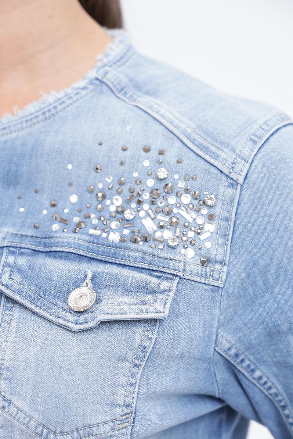 Жакет Monari деним с вышивкой