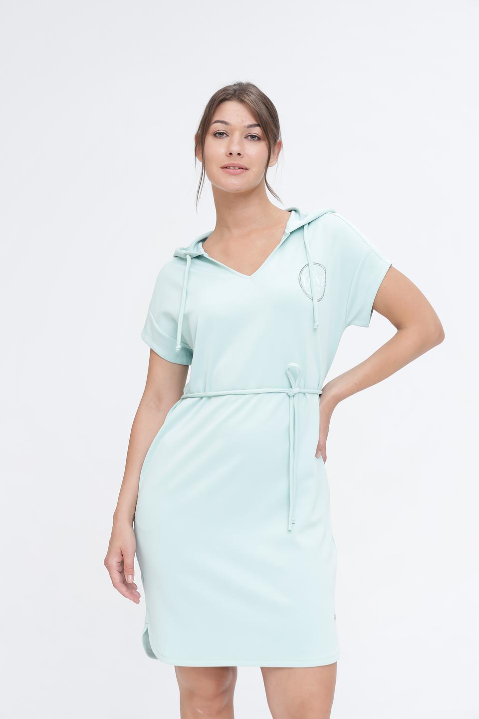 Платье Monari с капюшоном мятное