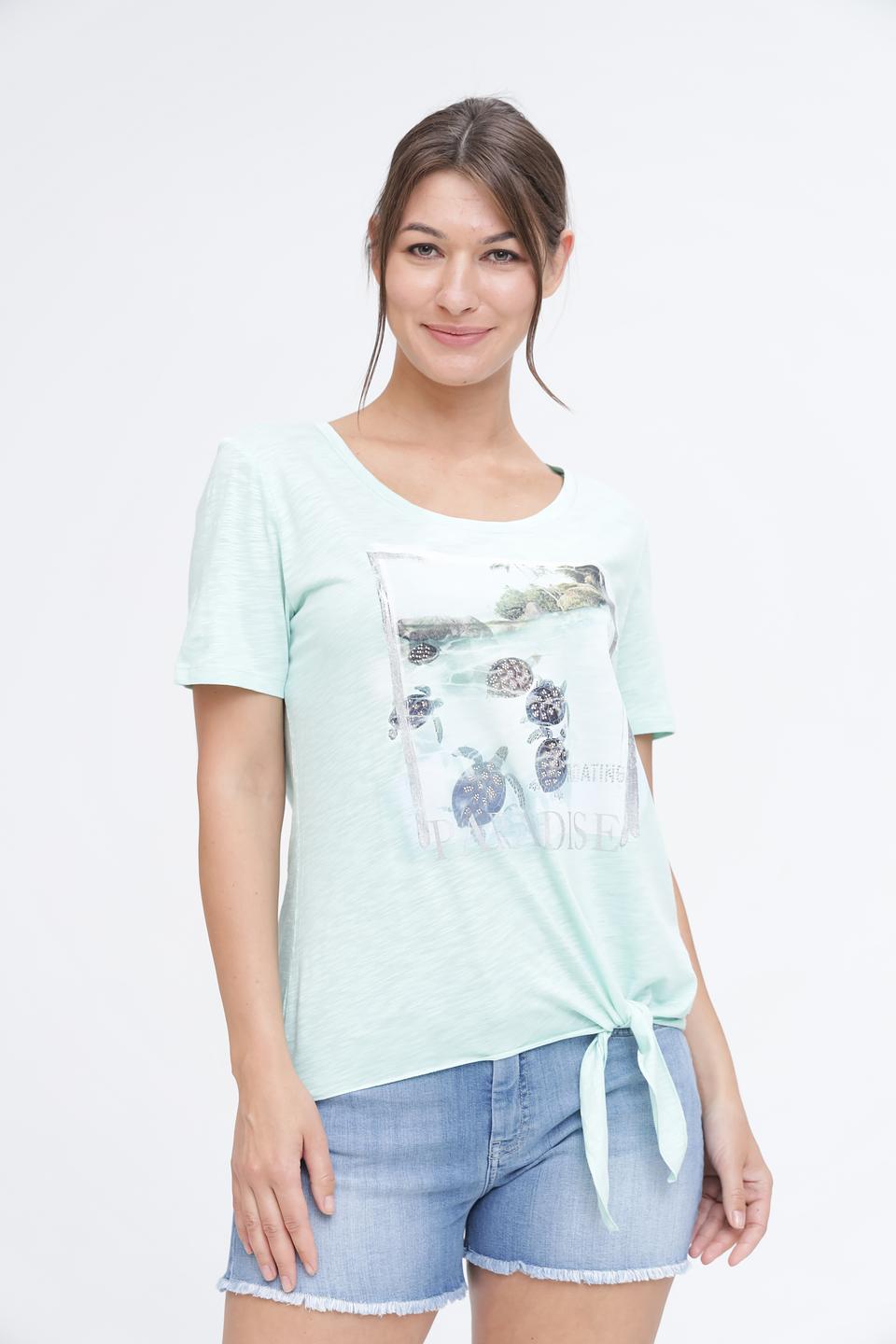 Футболка Monari с принтом мятная