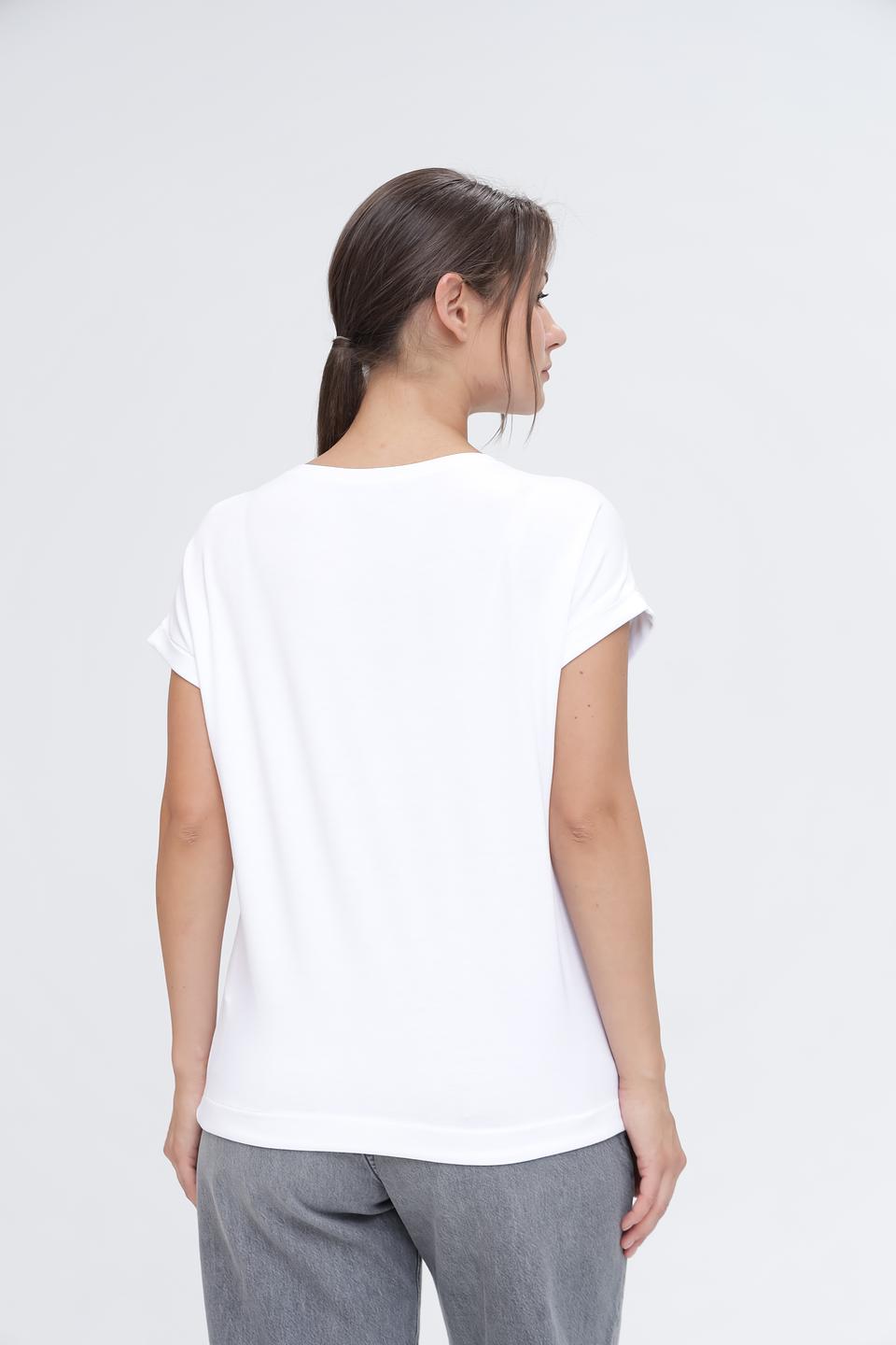 Футболка Monari с принтом белый