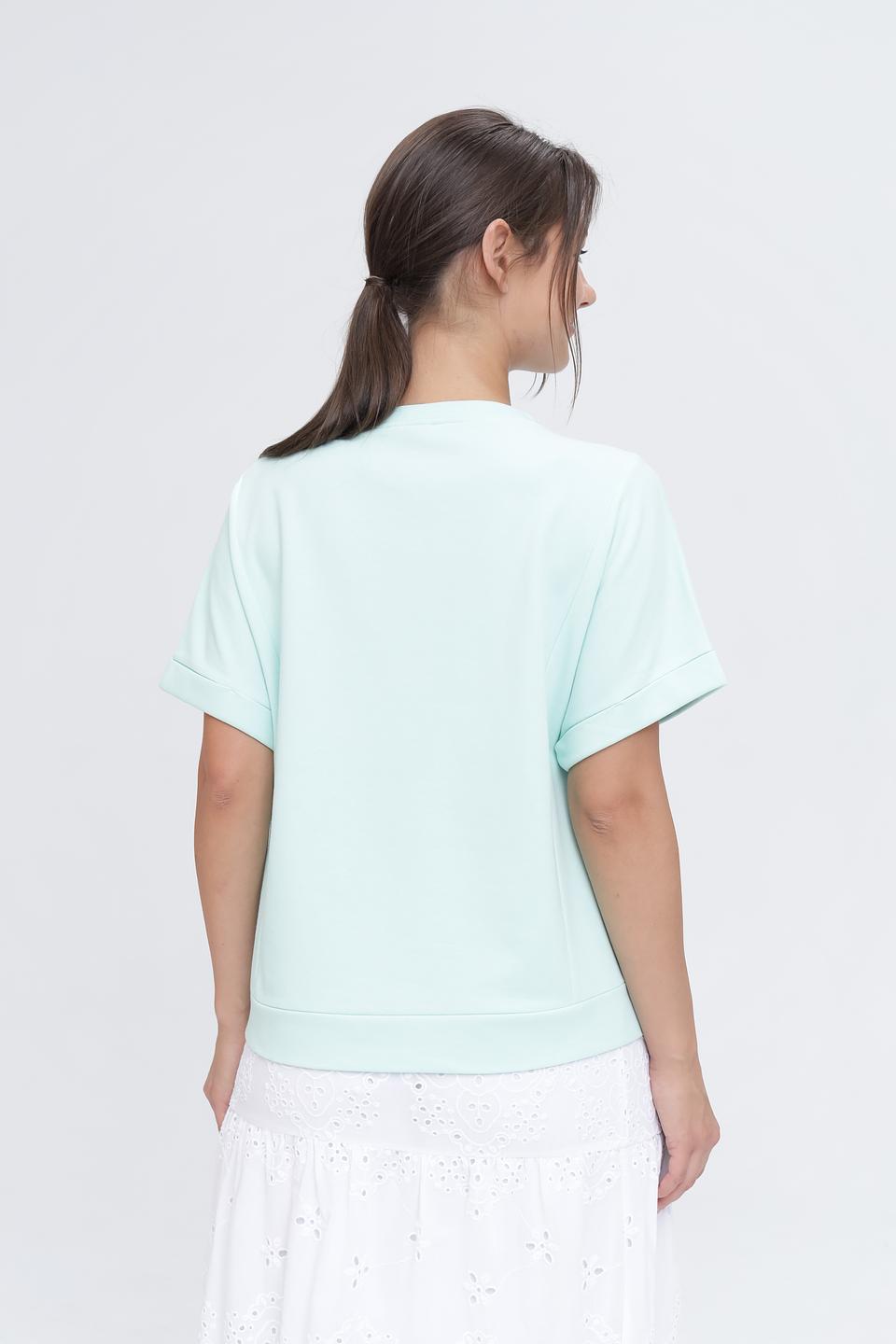 Пуловер Monari мятный с надписью