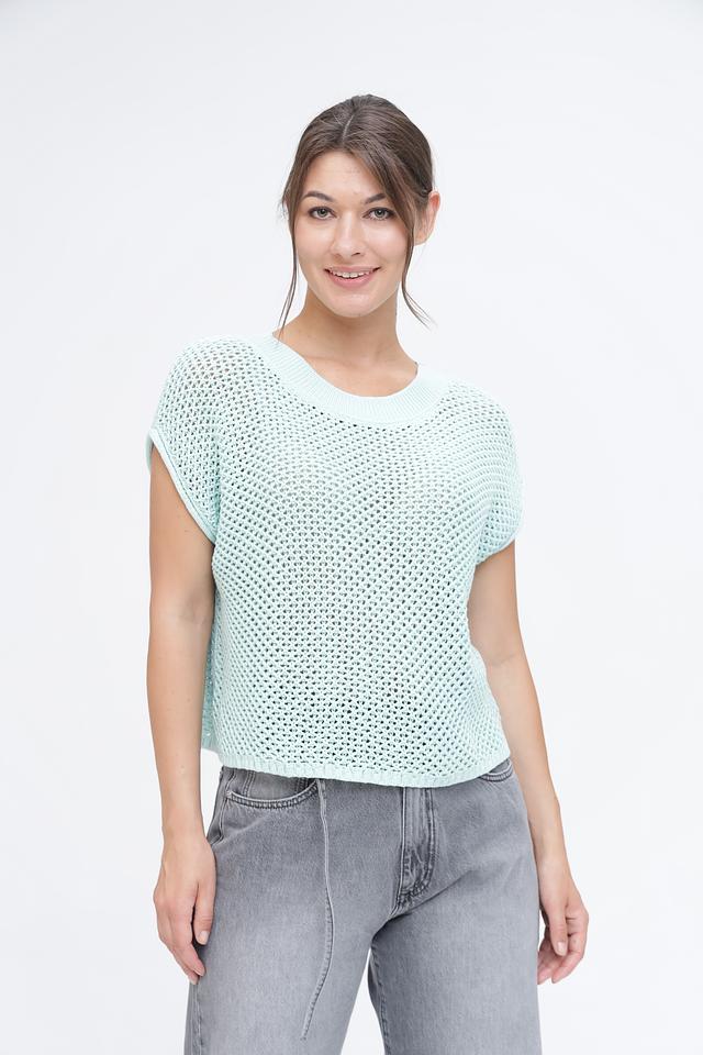 Пуловер Monari мятный ажурный