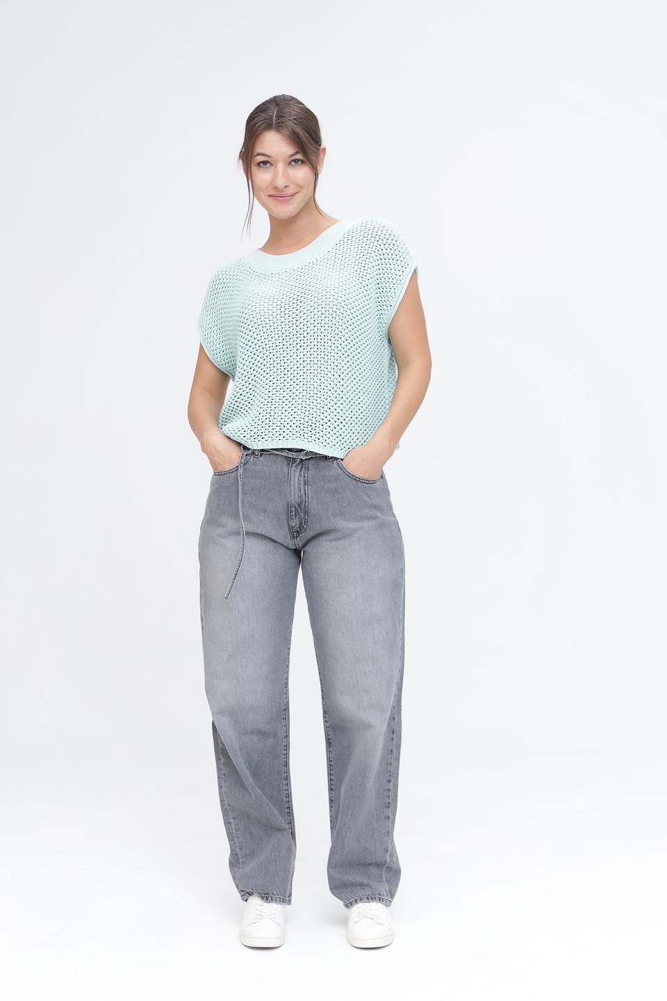 Пуловер Monari мятный ажурный