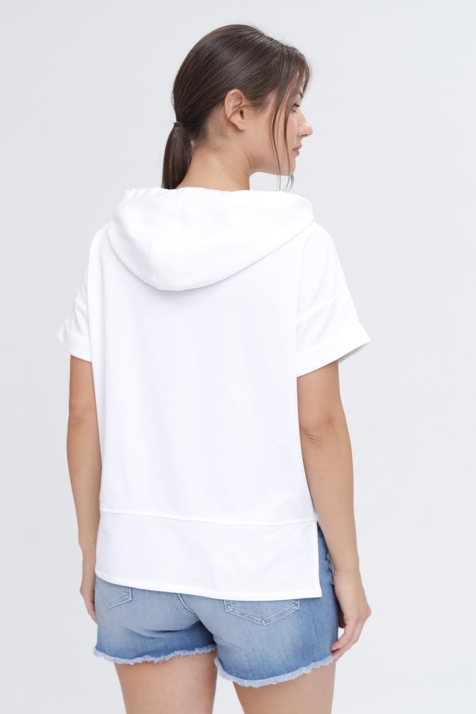 Пуловер Monari белый с коротким рукавом