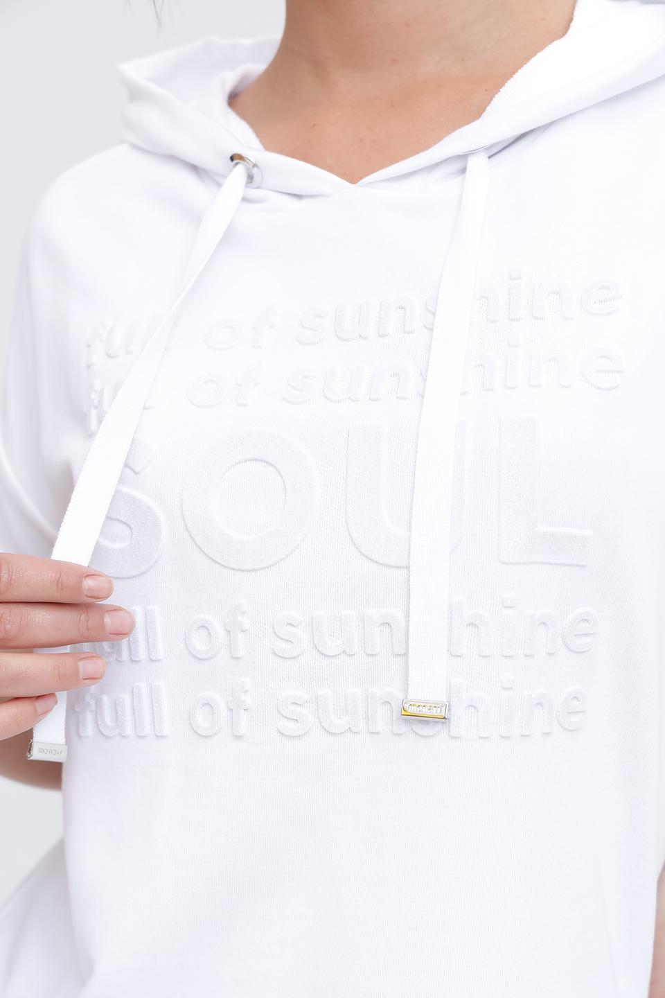 Пуловер Monari белый с коротким рукавом