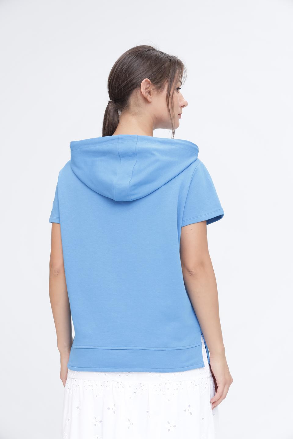 Пуловер Monari голубой с надписью